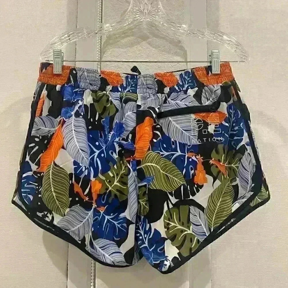 NWT PE NATION | RARE Hawaiian Floral Shorts with Zippered Back Pocket | Sz M - Picture 6 of 7